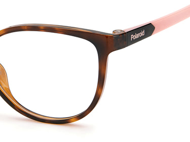 Youth Girls Polaroid Eyeglasses: PLD D825 - Havana Pink SpecSMART Eye Clinic (Zoom View)